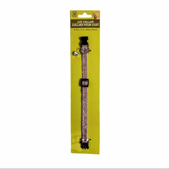 NIP GREENBRIER KENNEL CLUB PINK GLITTER CAT COLLAR WITH BELL - Picture 3 of 9